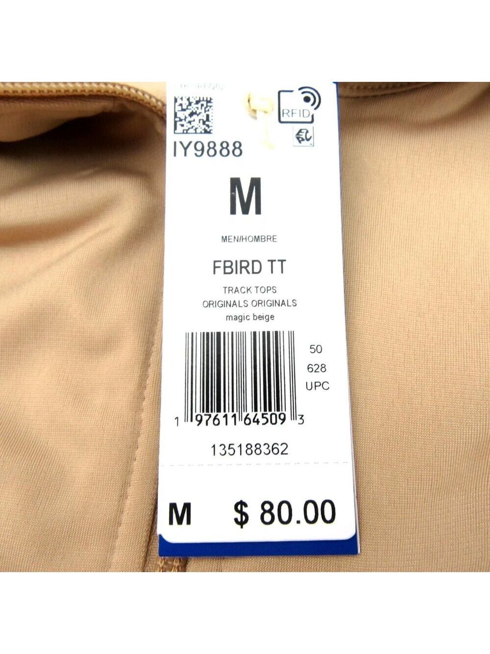Adidas Originals Firebird Track Jacket Mens Size Medium Magic Beige NEW - Picture 9 of 12